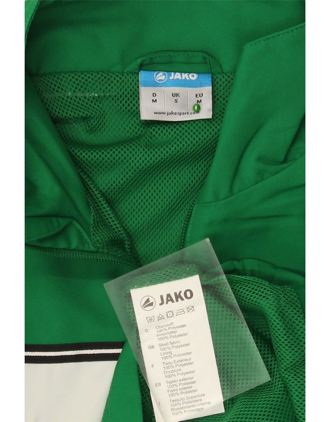 Giacca da ginnastica da uomo Jako piccola in poliestere color block verde