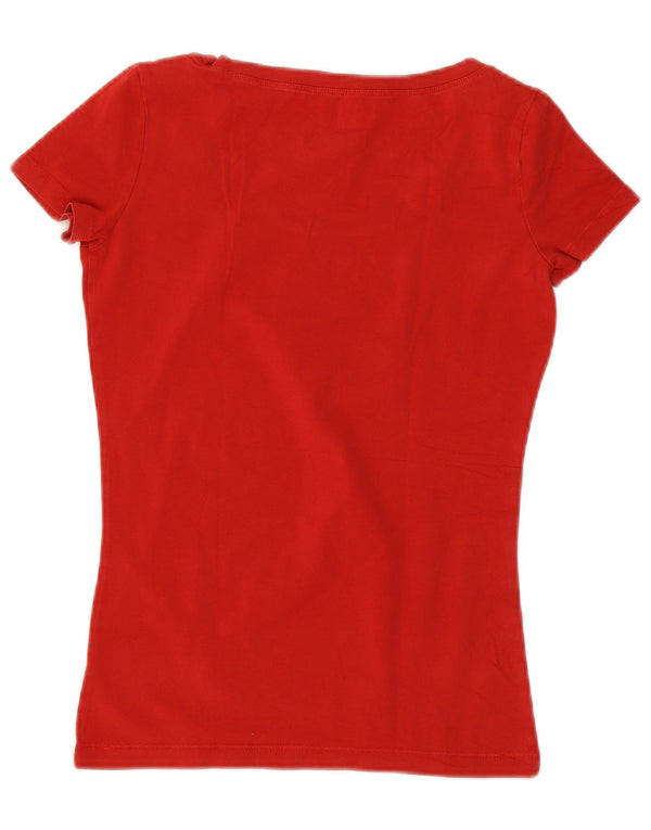 T-shirt da donna Calvin Klein Jeans Top UK 12 rosso medio in cotone