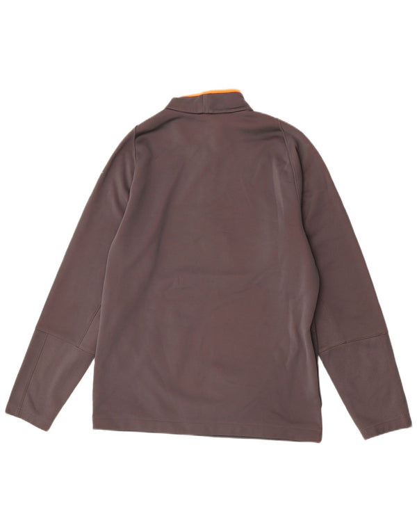 Felpa Nike Therma-Fit con zip e collo da uomo, grigio medio chiazzato