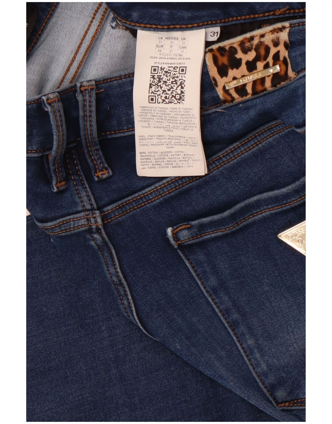 Jeans skinny GUESS da donna Annette W31 L29 cotone blu navy