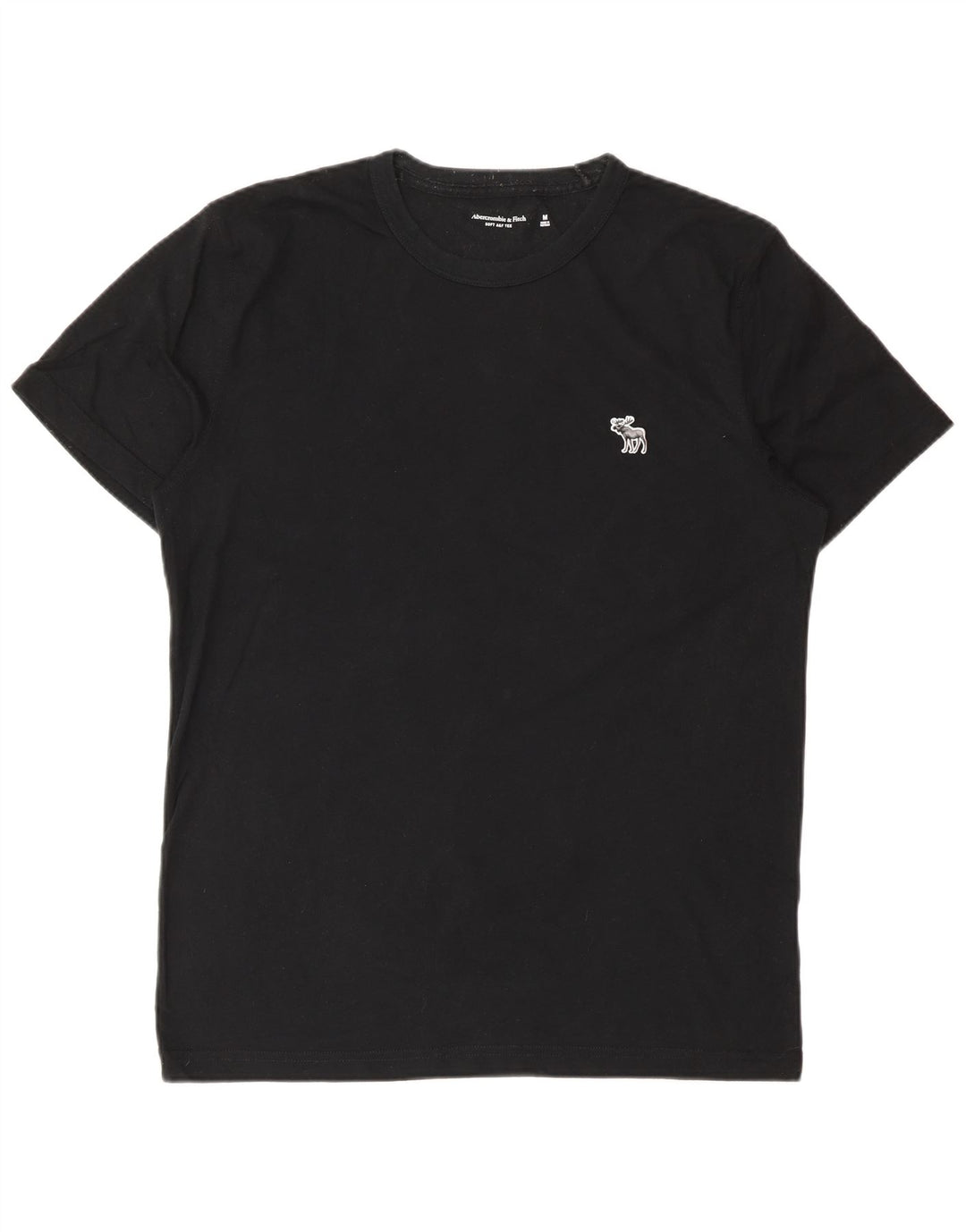 T-shirt da uomo Abercrombie & Fitch in cotone nero medio