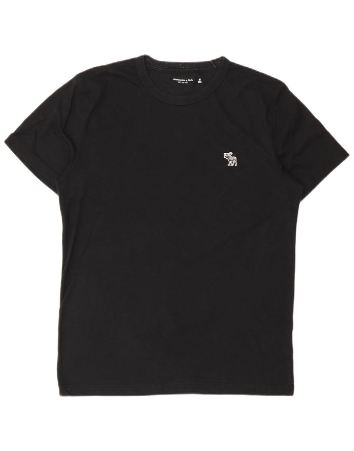 T-shirt da uomo Abercrombie & Fitch in cotone nero medio