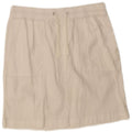 Gonna dritta da donna Marks & Spencer UK 14 Large W32 lino bianco