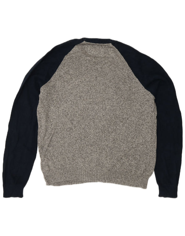 Maglione maglione girocollo da uomo Muscle Abercrombie & Fitch grande grigio