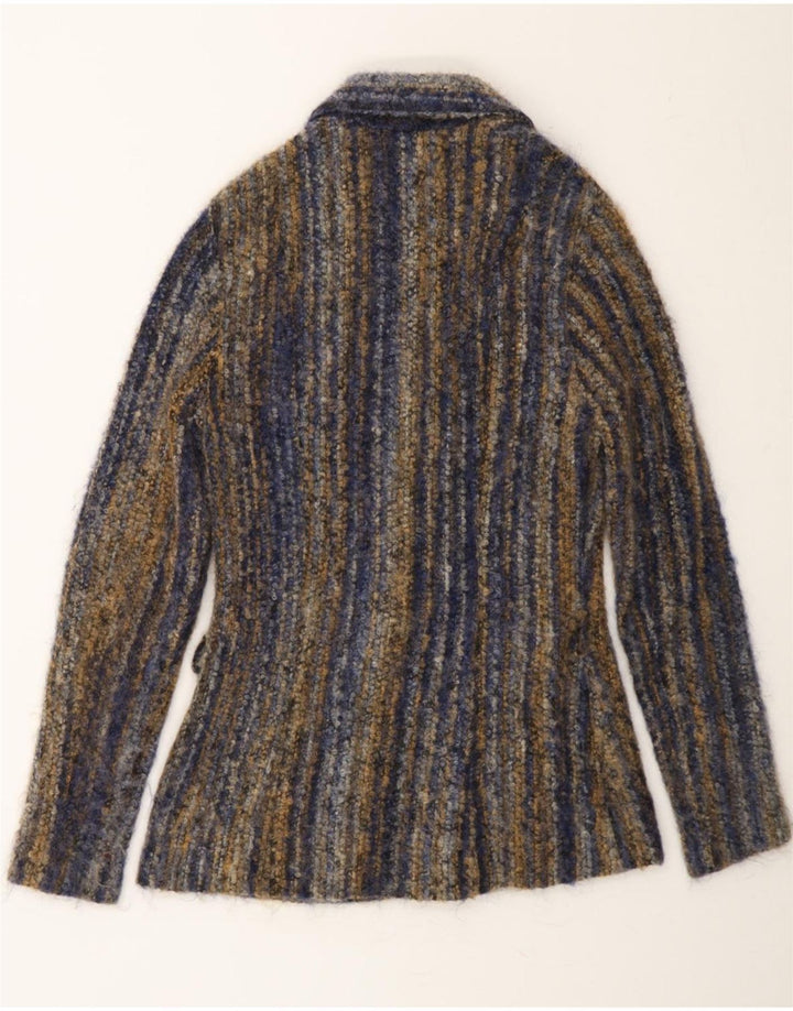 LUCIE LINDEN Womens Blazer Jacket EU 40 Medium Multicoloured Striped Vintage Lucie Linden and Second-Hand Lucie Linden from Messina Hembry 