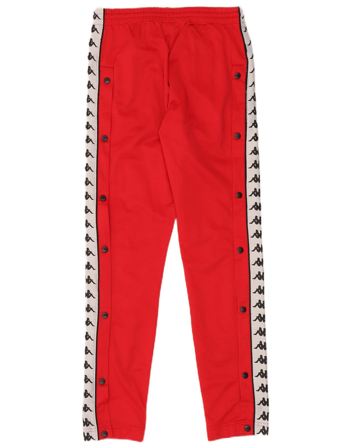 Pantaloni da tuta con grafica Kappa da uomo Small in poliestere color block rosso