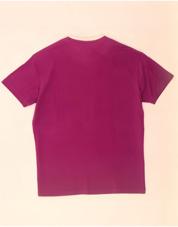 T-shirt grafica da uomo con vestibilità stretta Harmont & Blaine XL in cotone viola