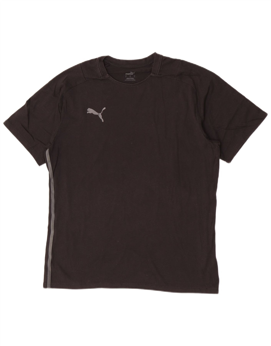 T-shirt regolare da uomo a maniche corte Puma Large in cotone nero