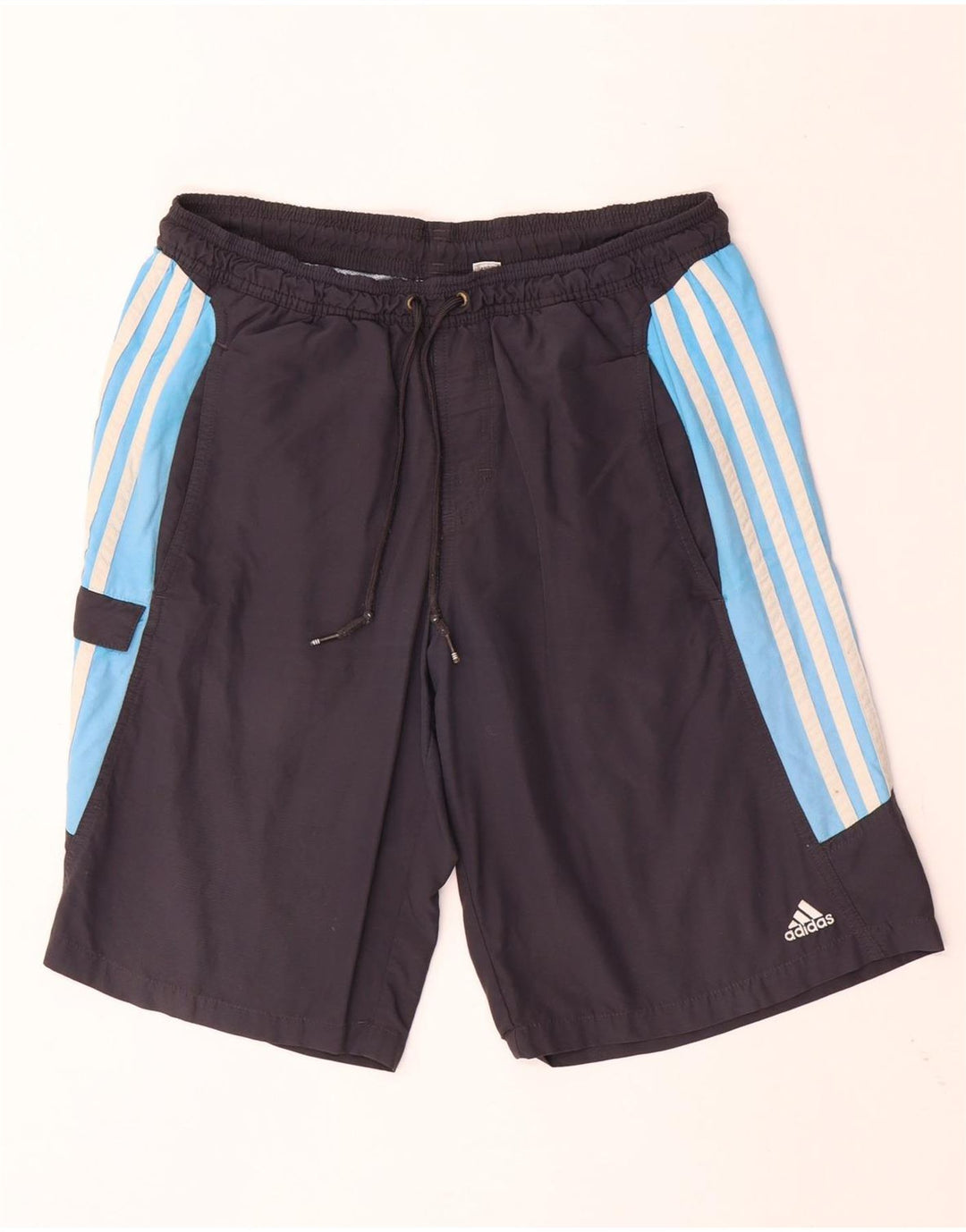 Pantaloncini sportivi da uomo ADIDAS medio blu navy in poliestere color block