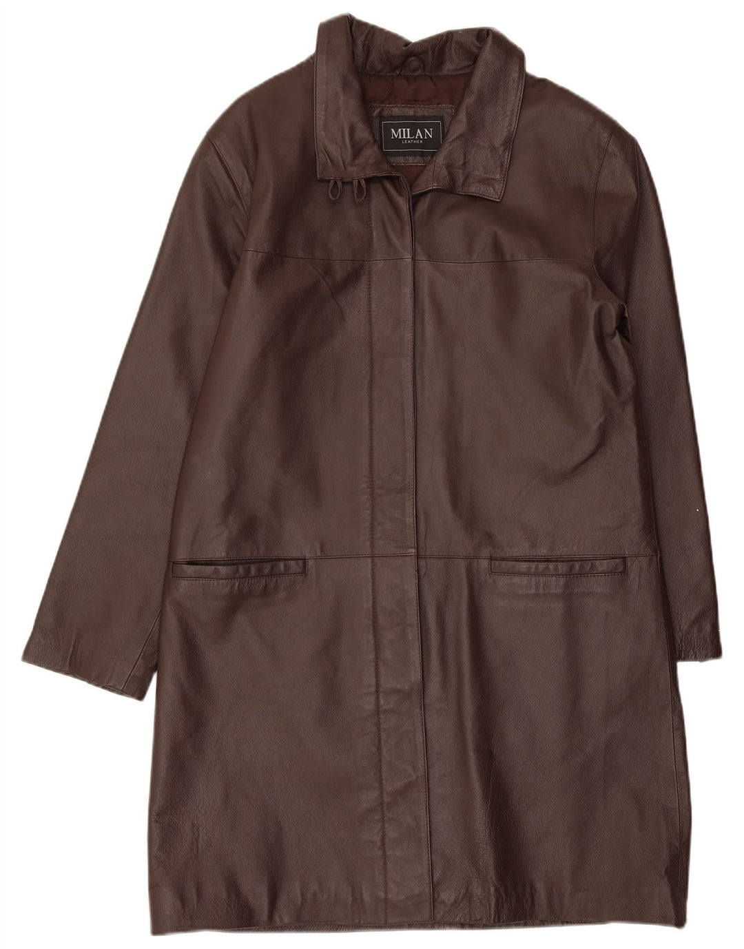 Cappotto in pelle da donna MILANO UK 14 Grande pelle marrone