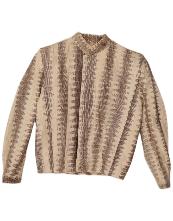 Giacca in pelle da uomo Lee Sands UK 40 grande stampa animalier beige
