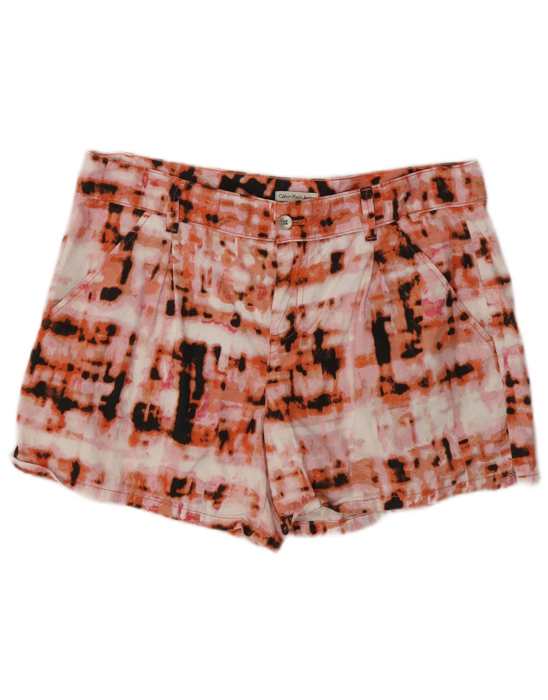 Pantaloncini casual da donna Calvin Klein UK 12 Medium W30 Tie Dye multicolore
