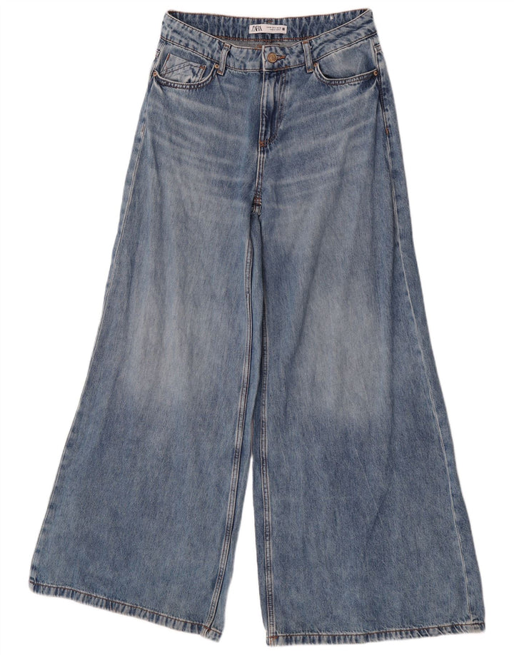Jeans svasati da donna Zara EU 38 Small W28 L32 cotone blu