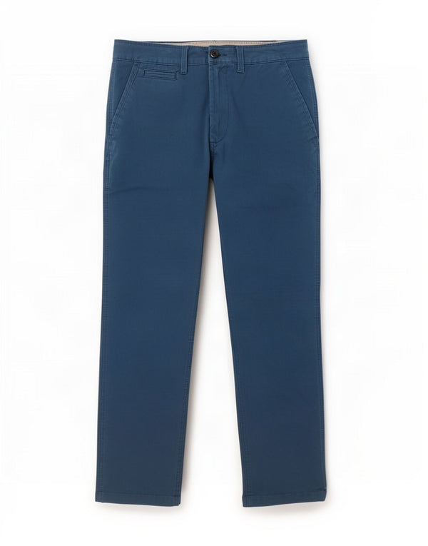 Pantaloni chino dritti da uomo Marks & Spencer W32 L31 cotone blu
