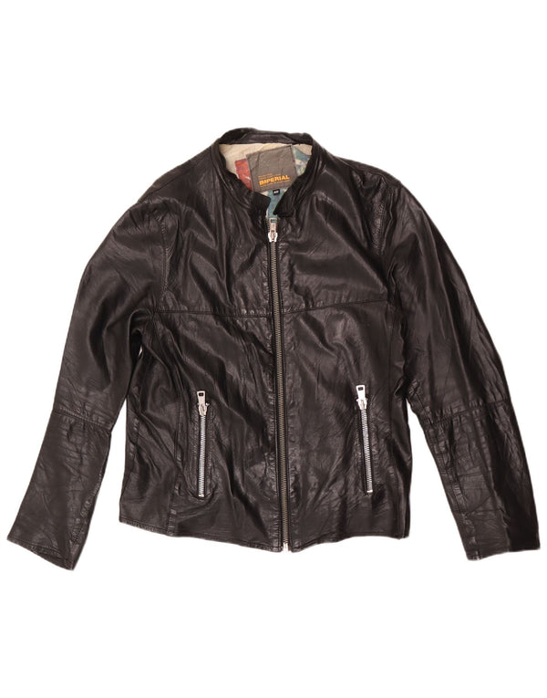 Giacca in pelle da motociclista da donna Imperial IT 48 XL Nera