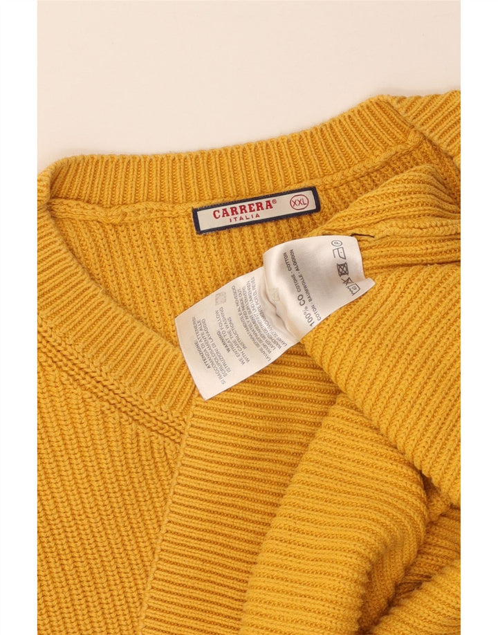 Maglione maglione girocollo da uomo CARRERA 2XL cotone giallo