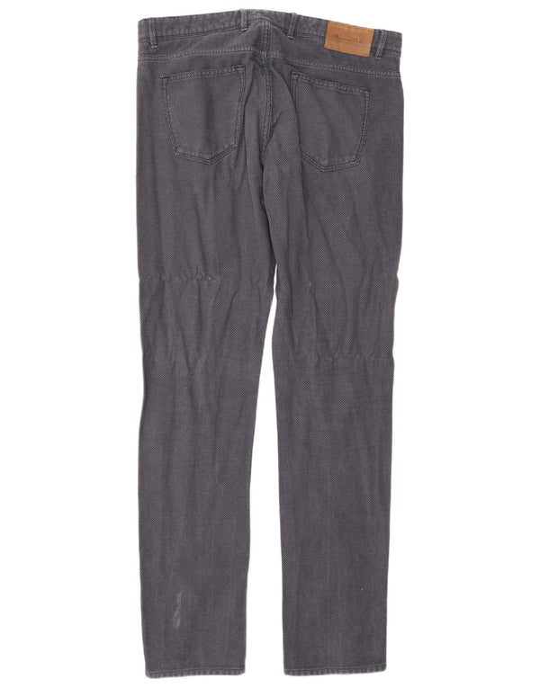 Pantaloni casual da uomo Massimo Dutti EU 42 Large W32 L34 Blu navy maculato