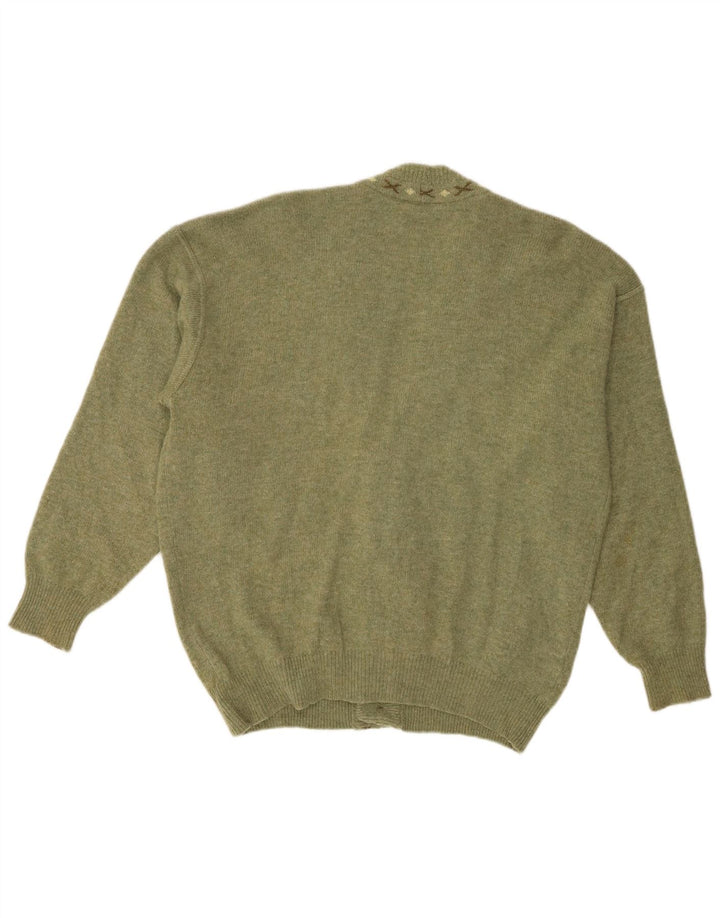Maglione cardigan da uomo Baroni IT 48 Verde medio Argyle/Diamante