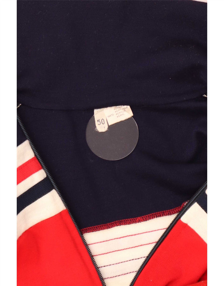 Maglione cardigan con zip intera da uomo Grifone IT 50 Acrilico color block rosso medio