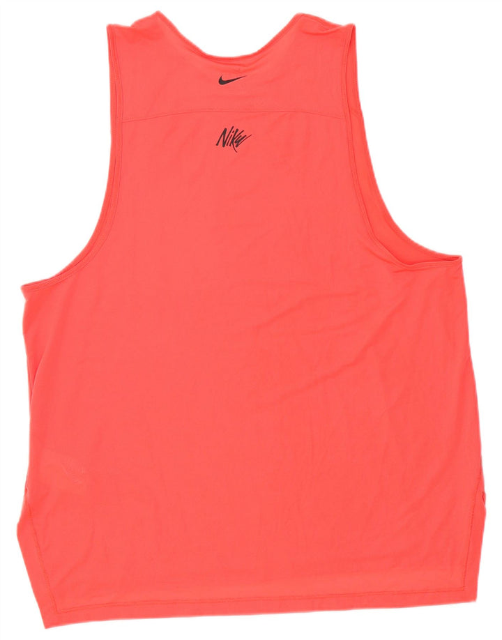 Canotta Nike da uomo, grande, rosa, in poliestere, sportivo
