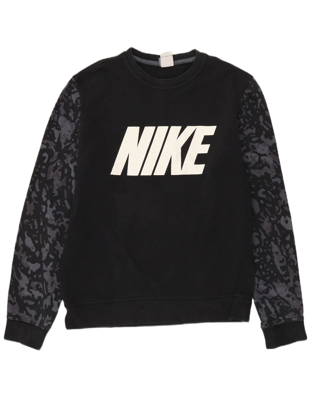 Felpa grafica da uomo Nike Felpa media in cotone mimetico nero
