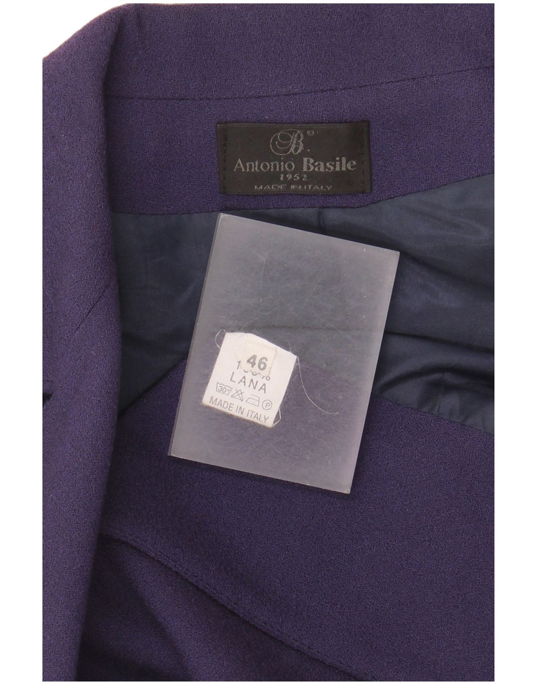 Giacca Blazer a 3 Bottoni da Donna A.Basile IT 46 Large Viola Lana