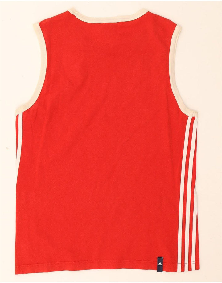 Canotta da uomo Adidas UK 38/40 cotone rosso medio