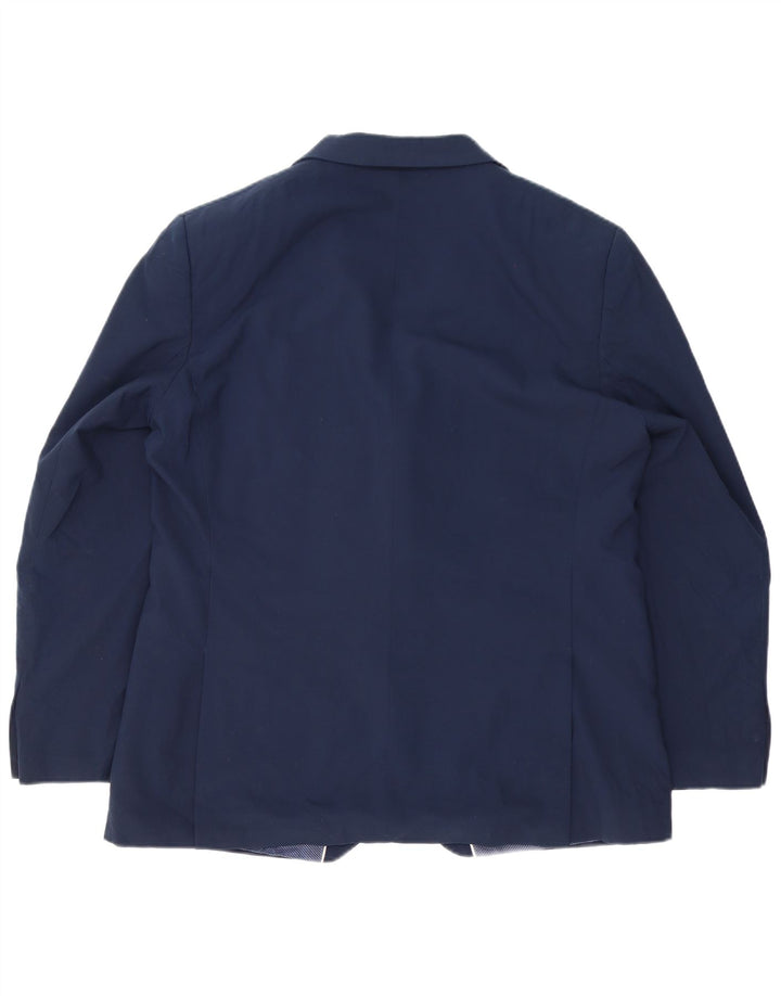 MARKS & SPENCER Giacca blazer da uomo a vestibilità regolare a 2 bottoni UK 44 XL Blu navy