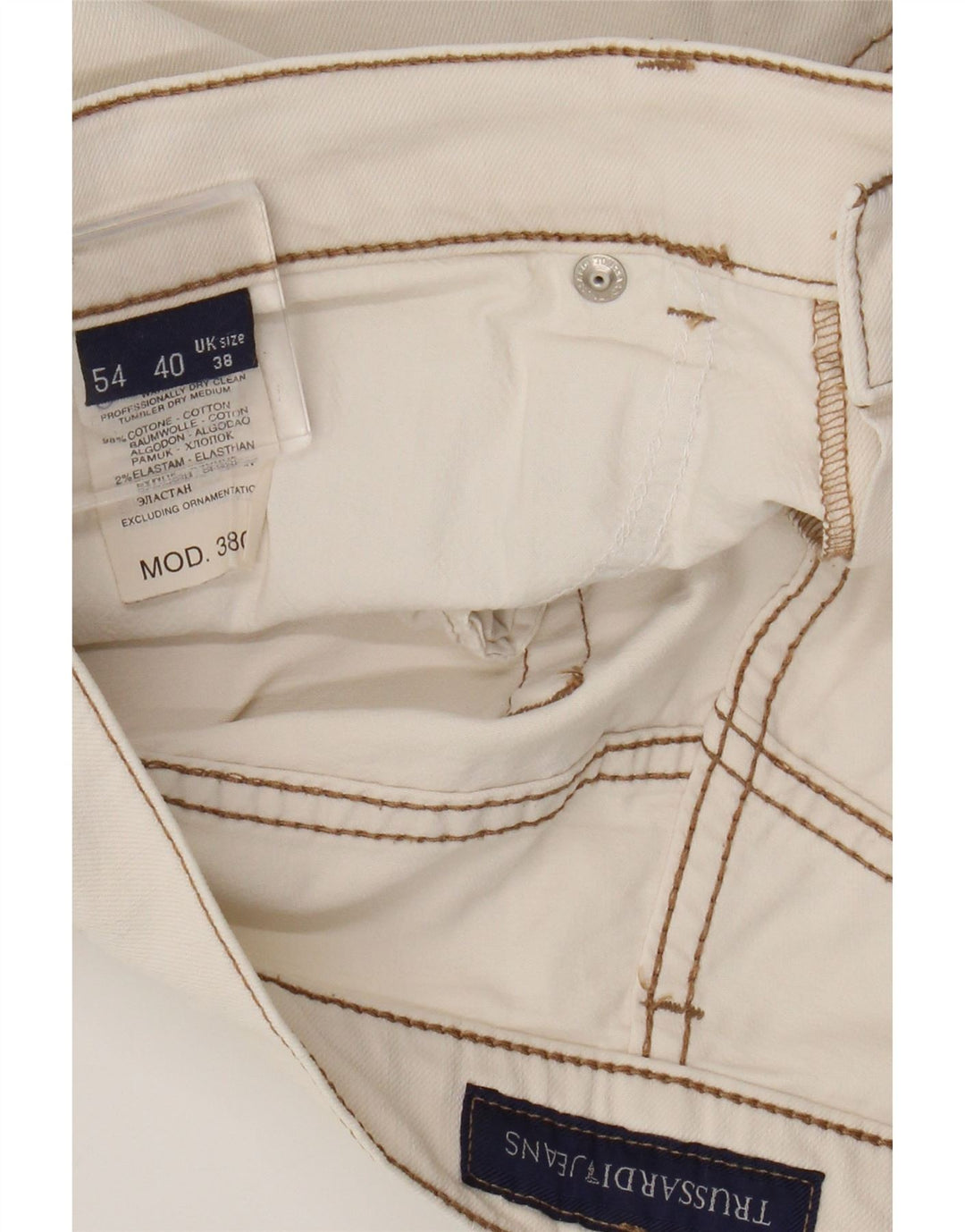 Pantaloncini Casual Uomo TRUSSARDI W38 XL Cotone Bianco