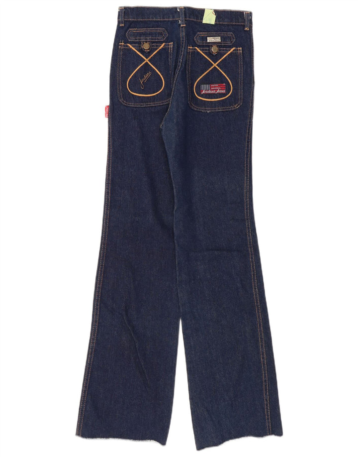 Jeans bootcut da donna vintage W30 L33 cotone blu navy