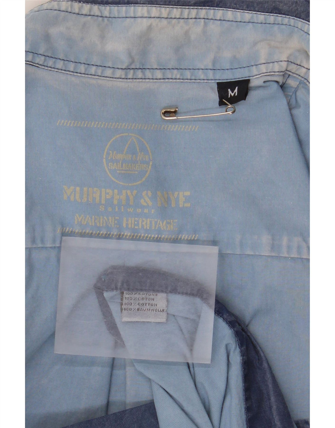 Camicia da uomo Murphy & Nye in cotone blu medio
