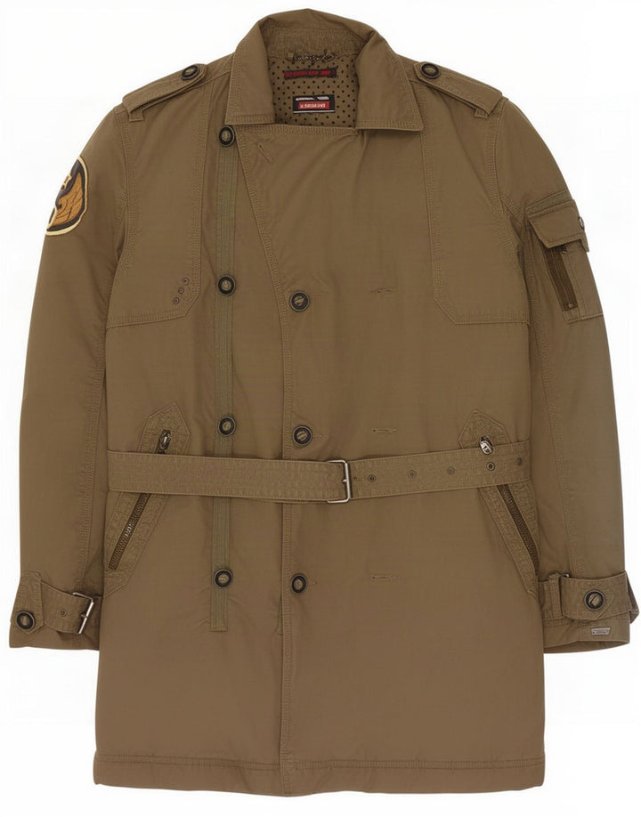 Cappotto imbottito militare da uomo Levi's UK 38 cotone kaki medio