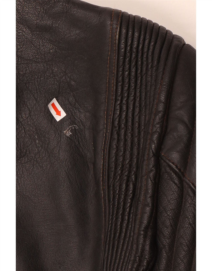 Giacca da motociclista in pelle da uomo Modeka UK 38 Pelle nera media