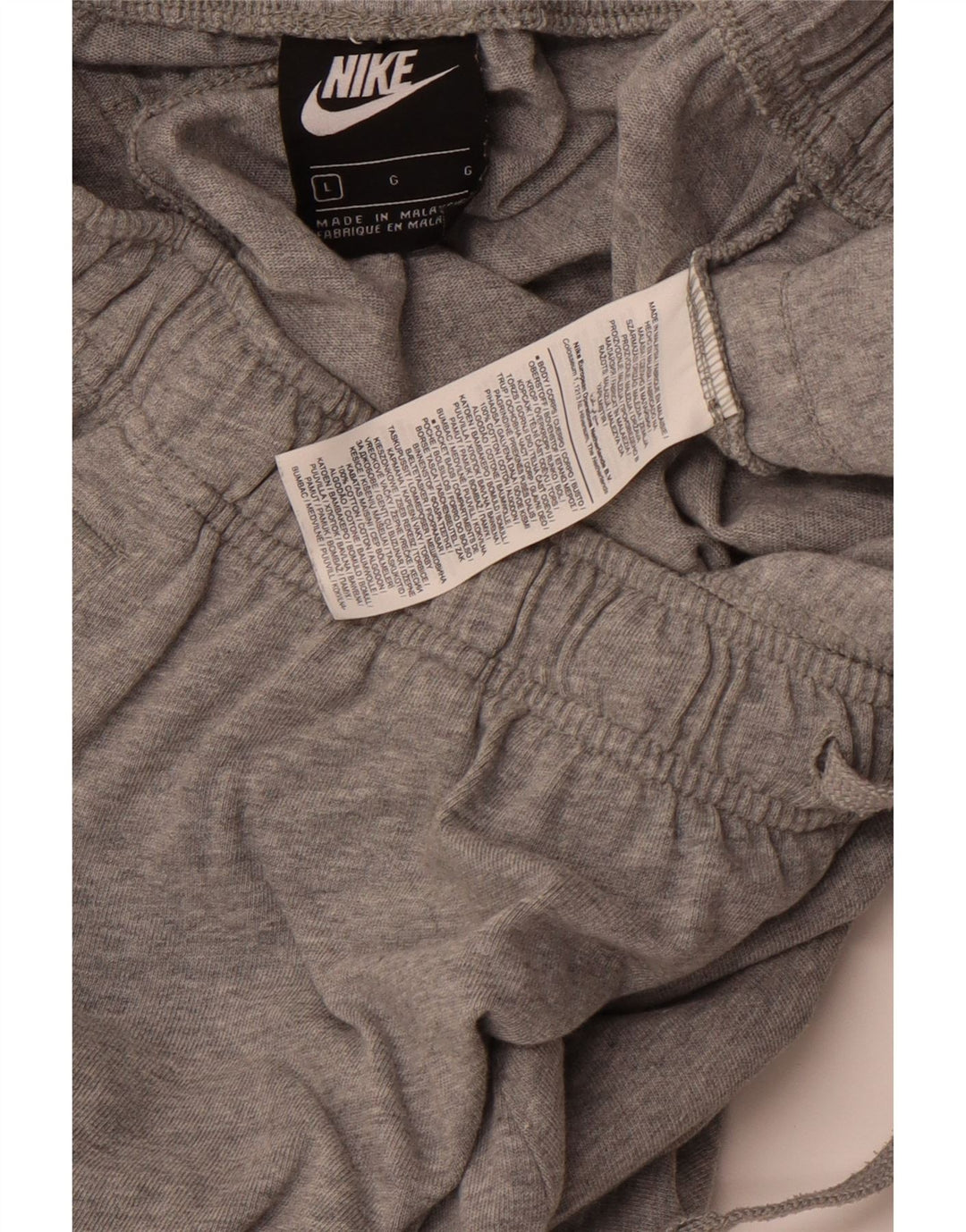 Pantaloncini sportivi da uomo NIKE grandi in cotone grigio