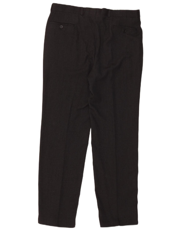 Armani Collezioni Mens Straight Suit Trousers IT 54 2XL W42 L33 Black