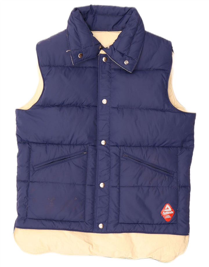 Gilet imbottito reversibile da uomo Dolomite UK 38 medio cotone blu navy