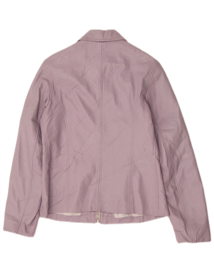 Giacca in pelle da donna Segno UK 12 viola medio