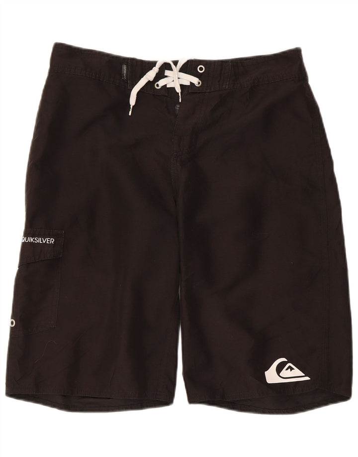 Pantaloncini da bagno grafici da uomo Quiksilver piccoli in poliestere nero