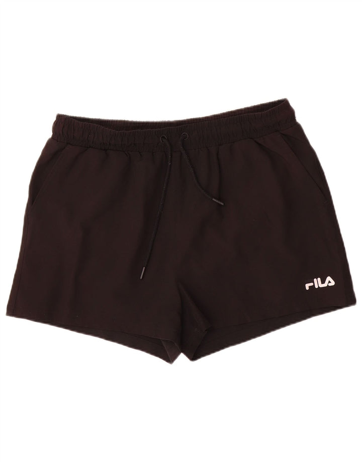Pantaloncini sportivi Fila da donna UK 14 Large Nero Poliestere