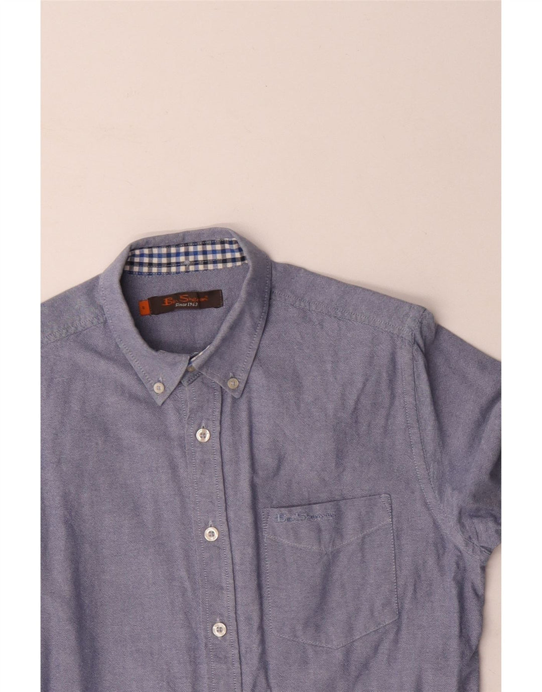 Camicia da uomo BEN SHERMAN piccola in cotone blu