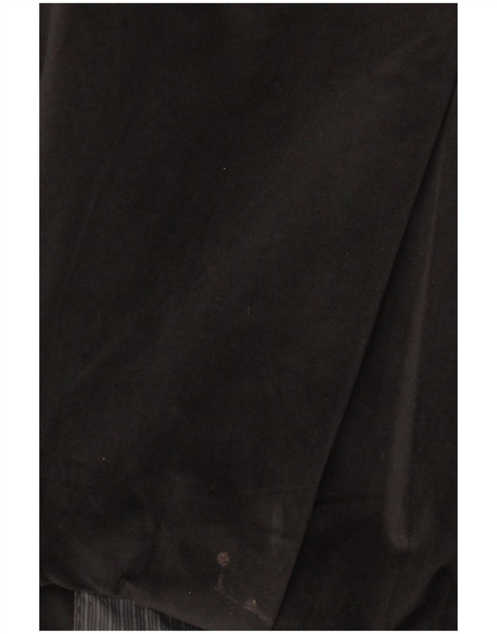 Giacca blazer lunga da uomo vintage a 2 bottoni UK 44 2XL poliestere nero