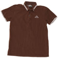 Polo Kappa Uomo Large in cotone a righe marroni