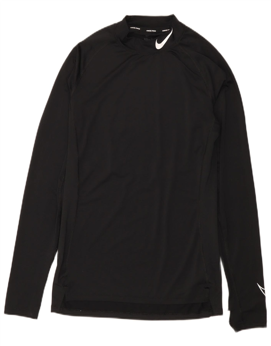 Top Nike Dri Fit Graphic da uomo a maniche lunghe in poliestere nero medio