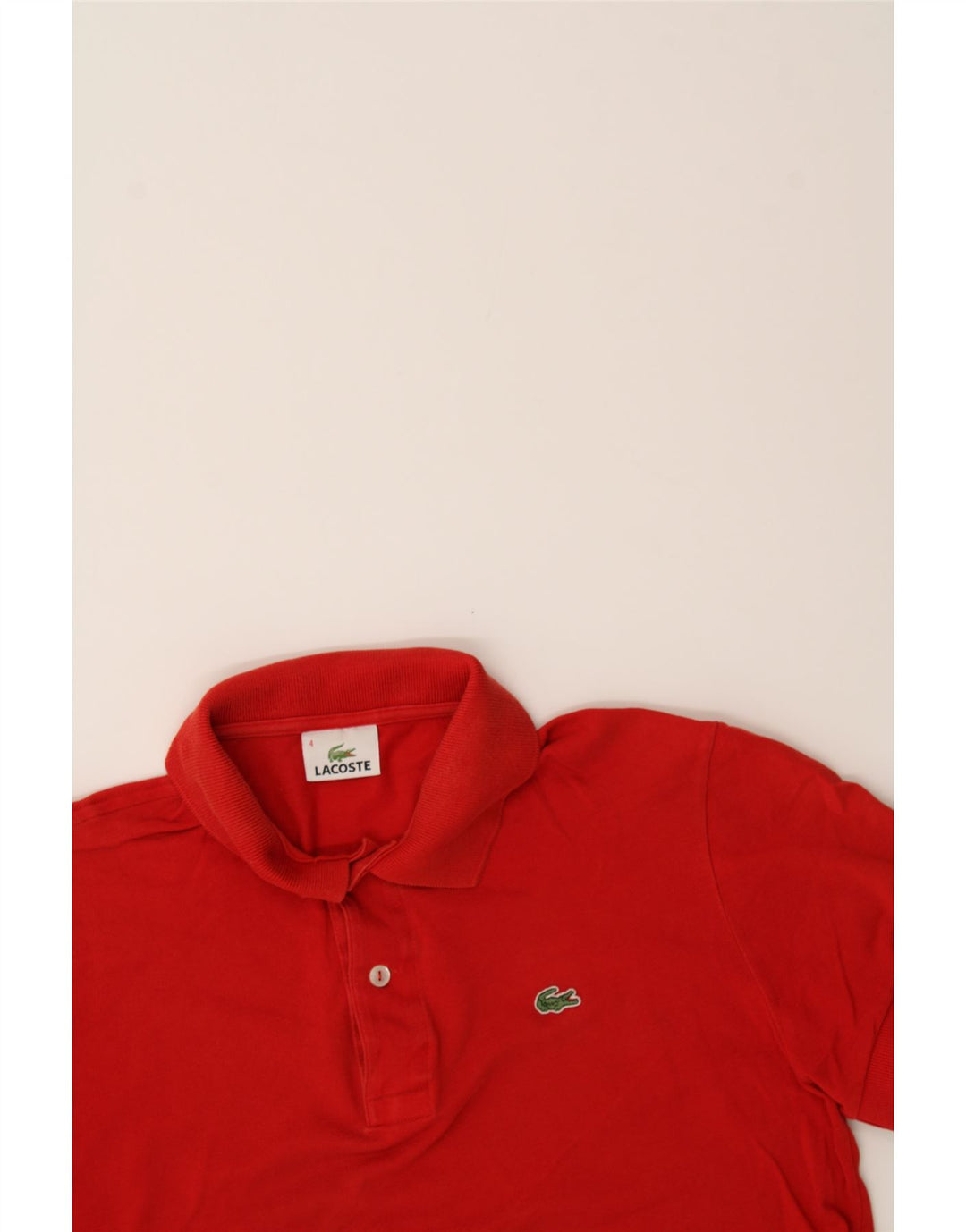 LACOSTE Mens Polo Shirt Size 4 Medium Red Cotton Vintage Lacoste and Second-Hand Lacoste from Messina Hembry 