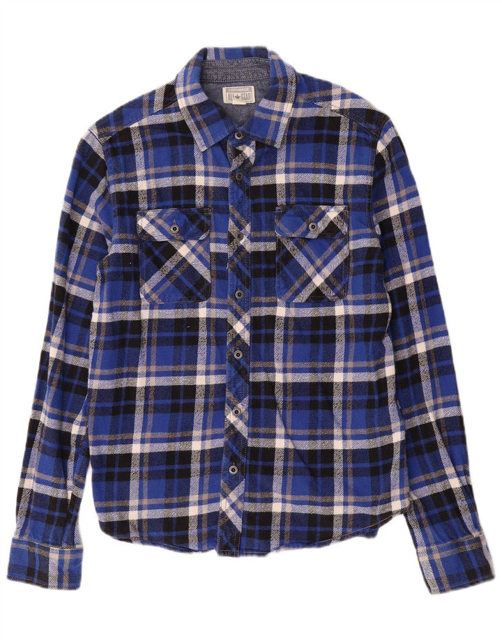 Camicia Converse da uomo in flanella a quadri blu medio