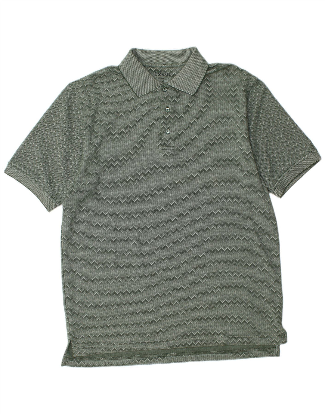 Polo da uomo Izod in cotone Chevron verde medio