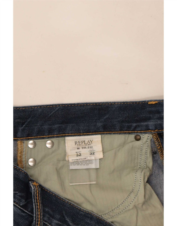 Jeans slim da uomo Replay W32 L32 cotone blu
