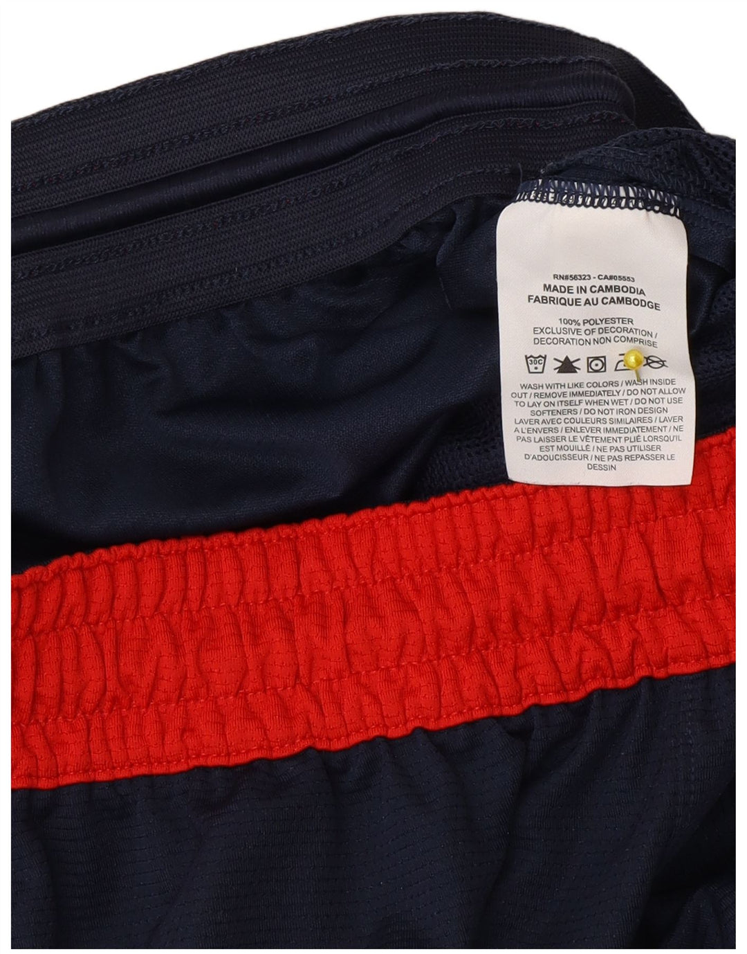 Pantaloncini sportivi Nike Dri Fit da uomo piccoli in poliestere color block blu navy