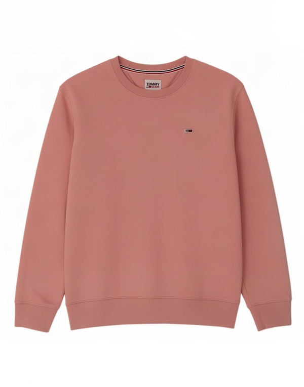 Tommy Hilfiger Uomo Felpa Maglione Grande Cotone Rosa