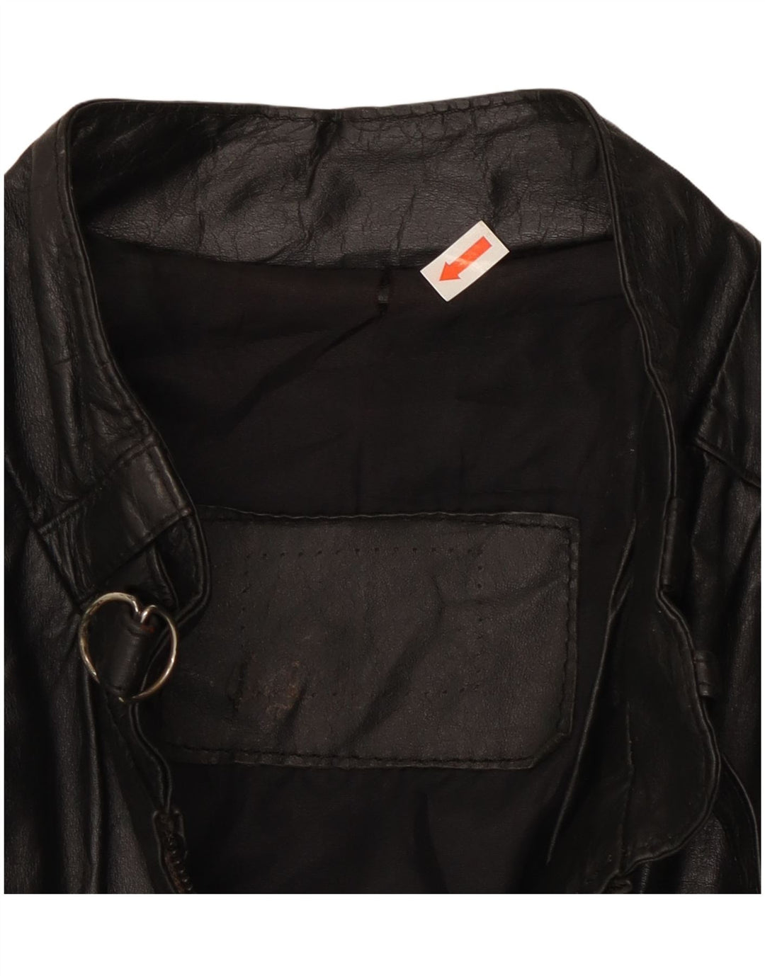 Giacca in pelle vintage da uomo UK 38 media nera